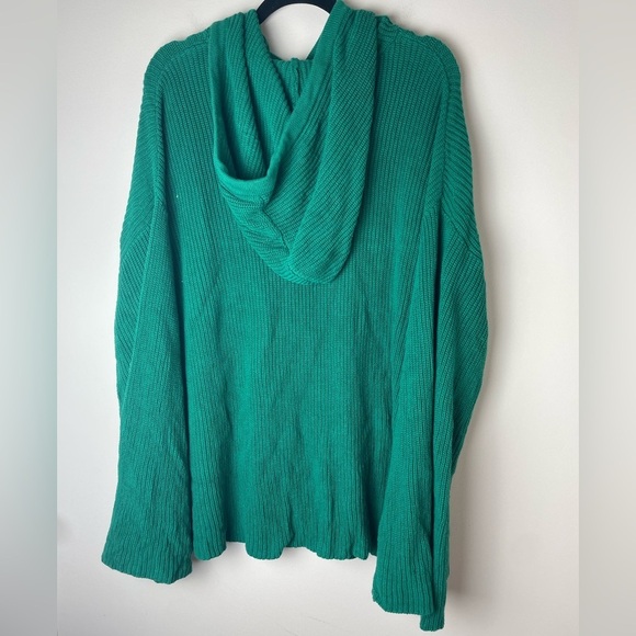 Aligne Green Organic Cotton Hooded Oversized Sweater Tunic Women’s Size Large - Picture 4 of 7